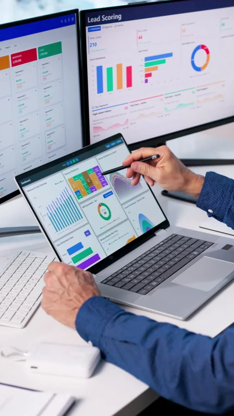 Integrated CRM System Boosting Sales Stock Footage 329310517