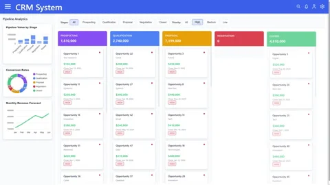 Integrated CRM System For Efficient Sales Stock Footage 329679504