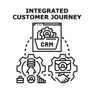 Integrated customer journey map for business development Stock Illustration