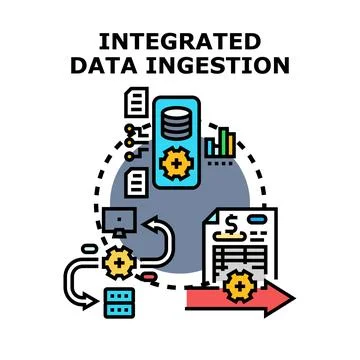 Integrated data ingestion process for information management Stock Illustration