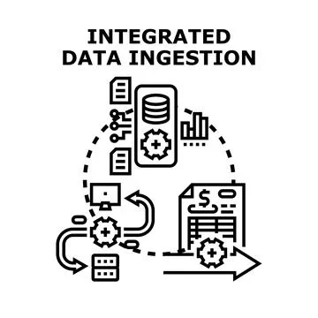 Integrated data ingestion process for information management Stock Illustration