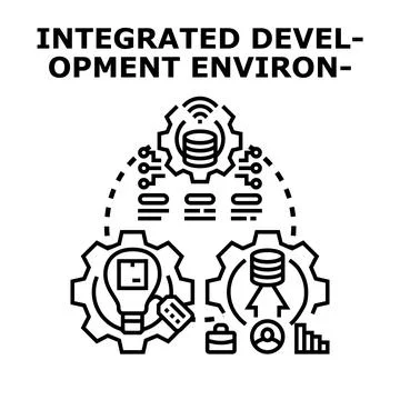 Integrated development environment software coding process Ilustración de archivo