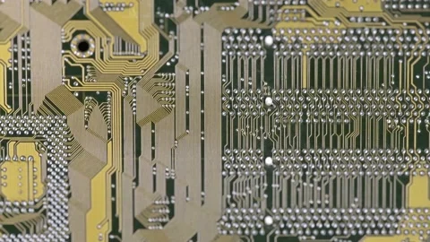 Integrated Electrical Circuit Motherboard. Stock Footage 237744562