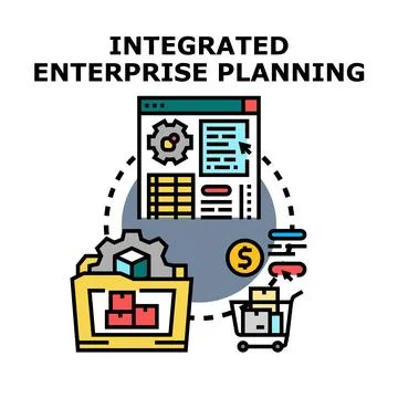Integrated enterprise planning for business process management Stock Illustration
