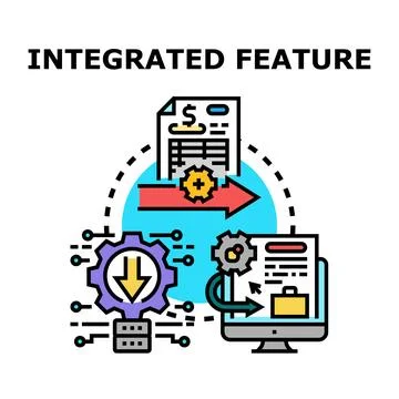 Integrated feature business process and system optimization Stock Illustration