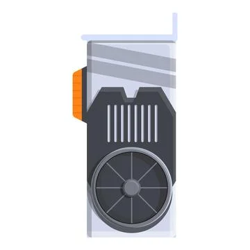 Integrated gpu icon, cartoon style Stock Illustration