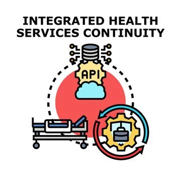 Integrated health services continuity strategy concept Illustrazione stock