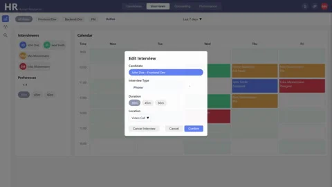 Integrated HR System For Employee Management, Interview Scheduling Stock Footage 329299879