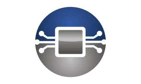 Integrated Microchip Icon Stockillustratie