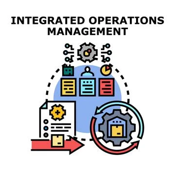 Integrated operations management system connecting processes and data 库存插图