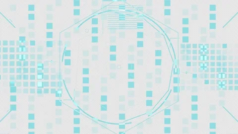 Integrated Predictive HUD Network Security Monitor: Master UI Screen : 4K Alpha Stock Footage 332942520
