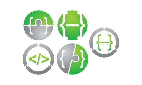 Integrated Program Code Set Stockillustratie