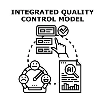Integrated quality control model implementing digital solutions Illustrazione stock