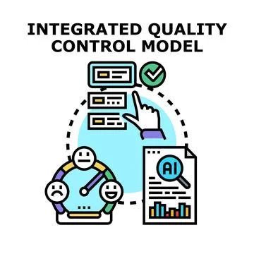 Integrated quality control model implementing digital solutions Stock Illustration