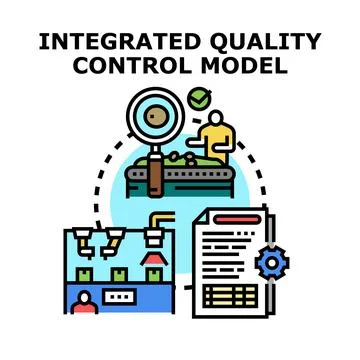 Integrated quality control model process Illustrazione stock
