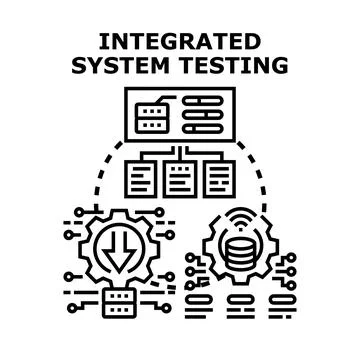 Integrated system testing process for software development 스톡 일러스트