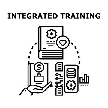 Integrated training concept combining diverse skills and knowledge Stock Illustration