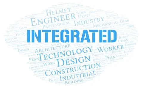 Integrated typography word cloud create with the text only イラスト素材