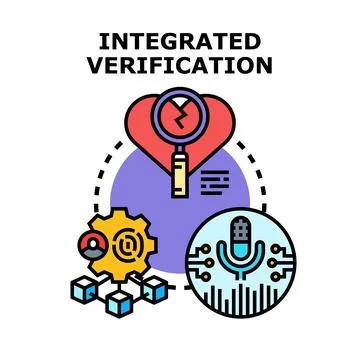 Integrated verification concept for data and identity security Stockillustratie