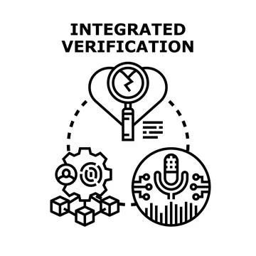 Integrated verification concept for data and identity security Stock Illustration