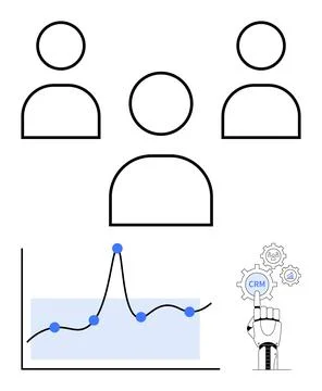 Integrating CRM with Data Analysis and Teamwork for Enhanced Customer Engag.. 库存插图