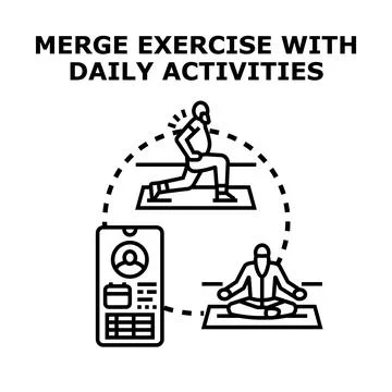 Integrating exercise into daily routines using a mobile application Иллюстрация