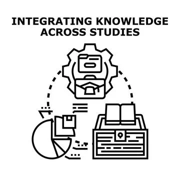 Integrating knowledge and data across various studies Stockillustratie
