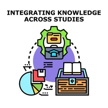 Integrating knowledge and data across various studies Stock Illustration