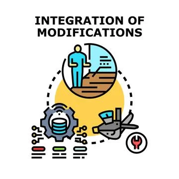 Integrating modifications for system upgrade and engineering process Stock Illustration