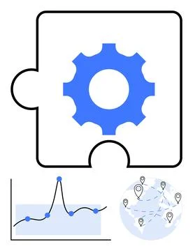 Integrating Technology and Data Analysis for Global Connectivity 库存插图