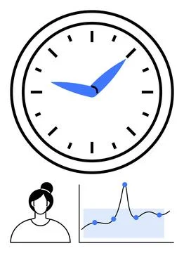 Integrating Time Management with Data Analytics for Improved Decision Making Illustrazione stock