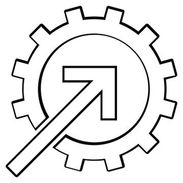 Integration Arrow Outline Vector Icon Stockillustratie