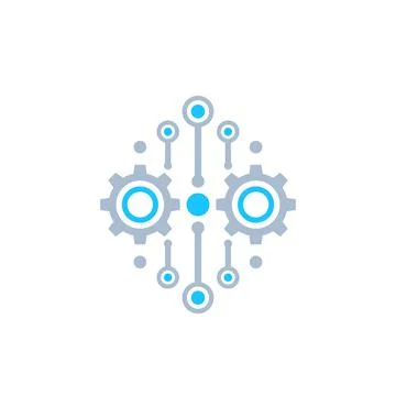 Integration, automation concept, vector icon Stock Illustration