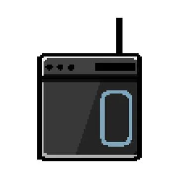 Integration charging mouse pad wireless pixel art vector illustration Stock Illustration