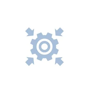 Integration concept vector icon with cogwheel イラスト素材