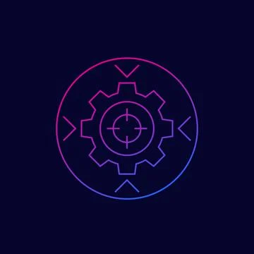 Integration concept vector icon, linear style イラスト素材