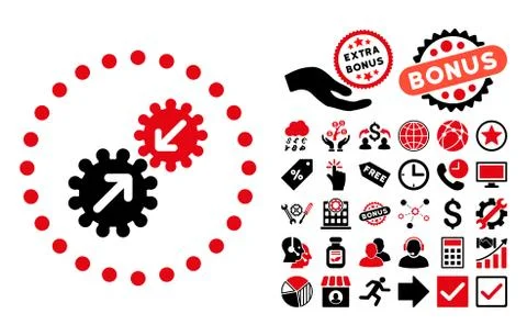 Integration Flat Vector Icon with Bonus Stock Illustration
