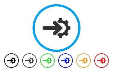 Integration Gear Rounded Icon Illustrazione stock