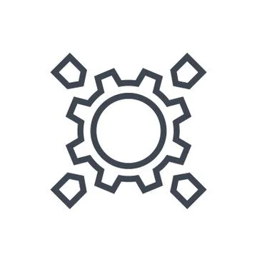 Integration linear icon Illustrazione stock
