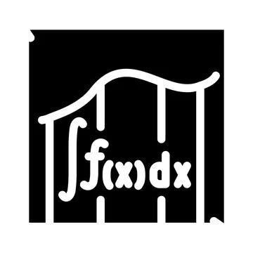 Integration math data science glyph icon vector illustration イラスト素材