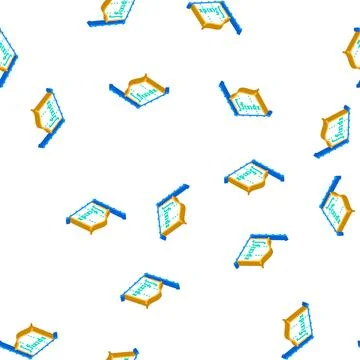 Integration math data science isometric icon seamless pattern 스톡 일러스트