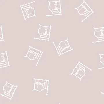 Integration math data science line vector seamless pattern 库存插图