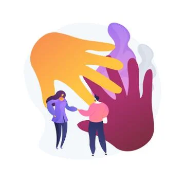 Integration of migrants abstract concept vector illustration. Stock Illustration