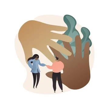 Integration of migrants abstract concept vector illustration. Stock Illustration