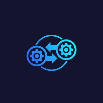 Integration, optimization vector icon Stock Illustration