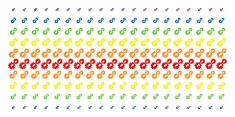 Integration Shape Halftone Spectral Array Illustrazione stock