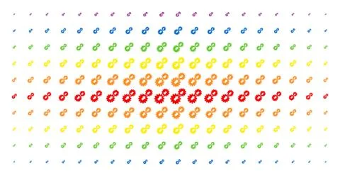 Integration Spectrum Halftone Pattern Illustrazione stock
