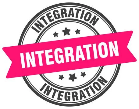 Integration stamp. integration label on transparent background. round sign Stock Illustration