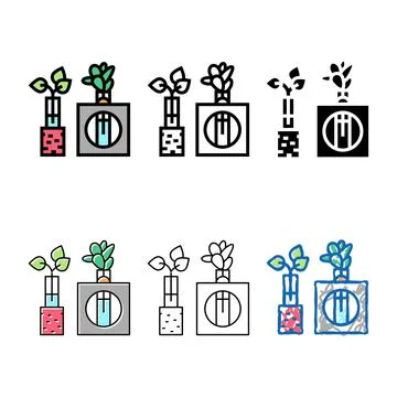 Integration station color icon vector range Stock Illustration