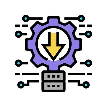 Integration system color icon vector illustration Stock Illustration